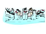 Snowmen singing Christmas carols
